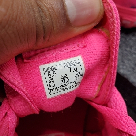 Vans Old Skool Hi Top Pink Sneakers Women's 7 Men 5.5 Shoes - Picture 3 of 14